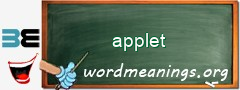 WordMeaning blackboard for applet